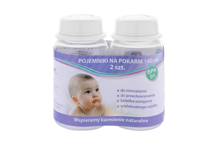 Simed, pojemnik do przechowywania i zamrażania ściągniętego pokarmu, 140 ml, 2 szt.