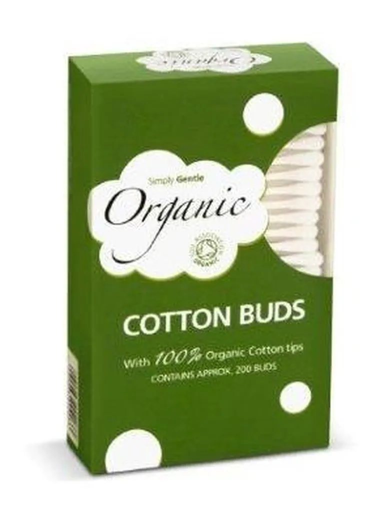 Simply Gentle, organiczne patyczki kosmetyczne do uszu, 200 szt.