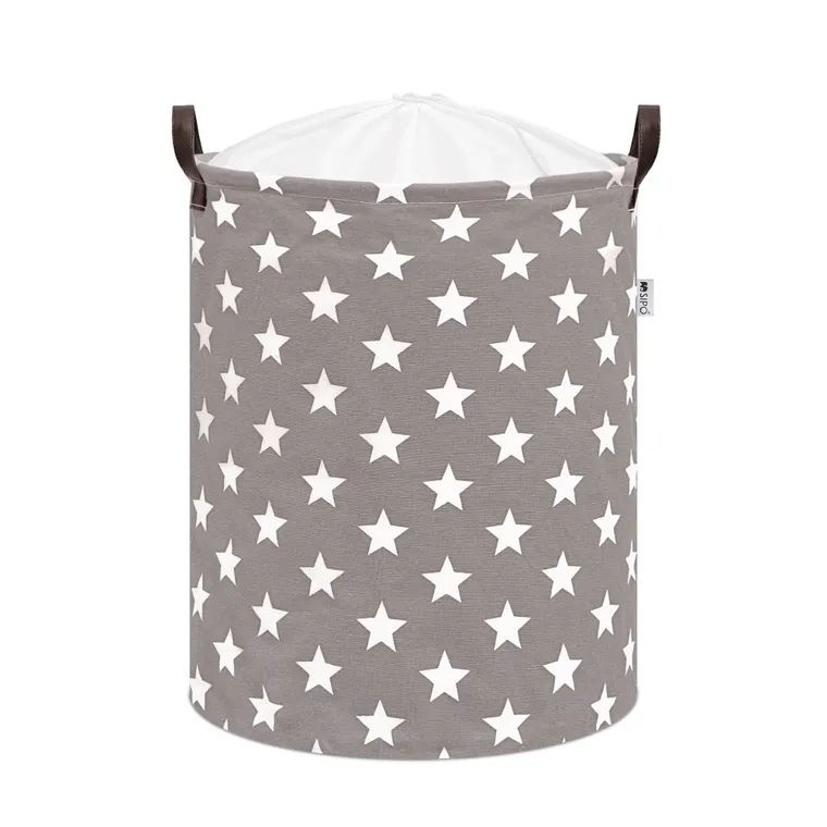 Sipo, kosz na zabawki XL, bawełniany, wodoodporny, zamykany na ściągacz, Gwiazdki