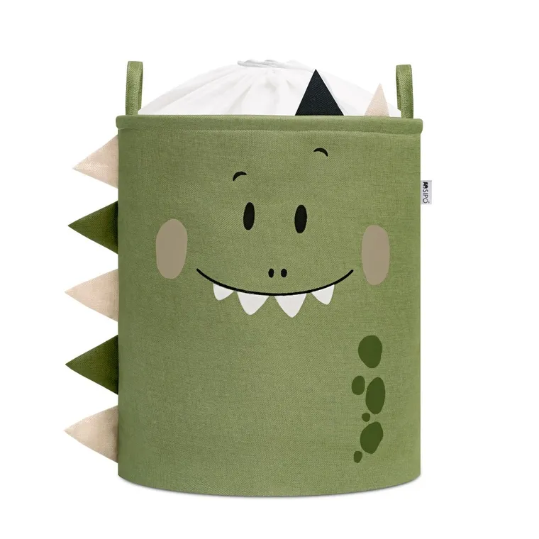 Sipo, kosz na zabawki XXL, wersja premium, zamykany na ściągacz, Dino