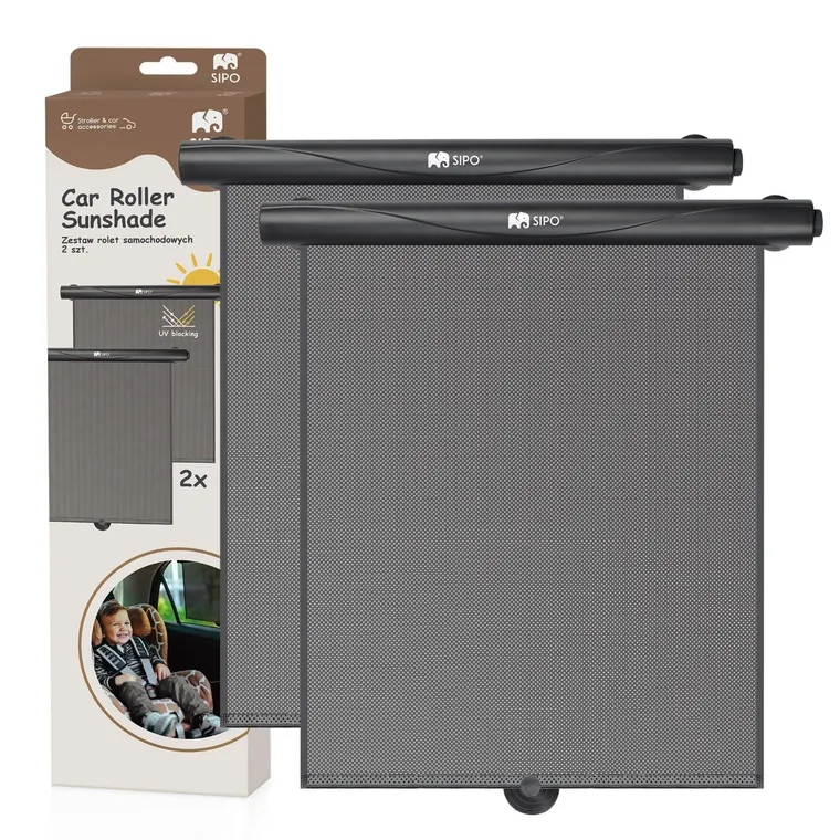 Sipo, zestaw rolet przeciwsłonecznych do samochodu, 2 szt.