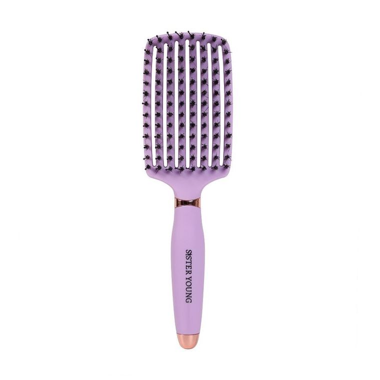 Sister Young, Ovia Hair Brush, szczotka do włosów, z włosiem dzika Liliac