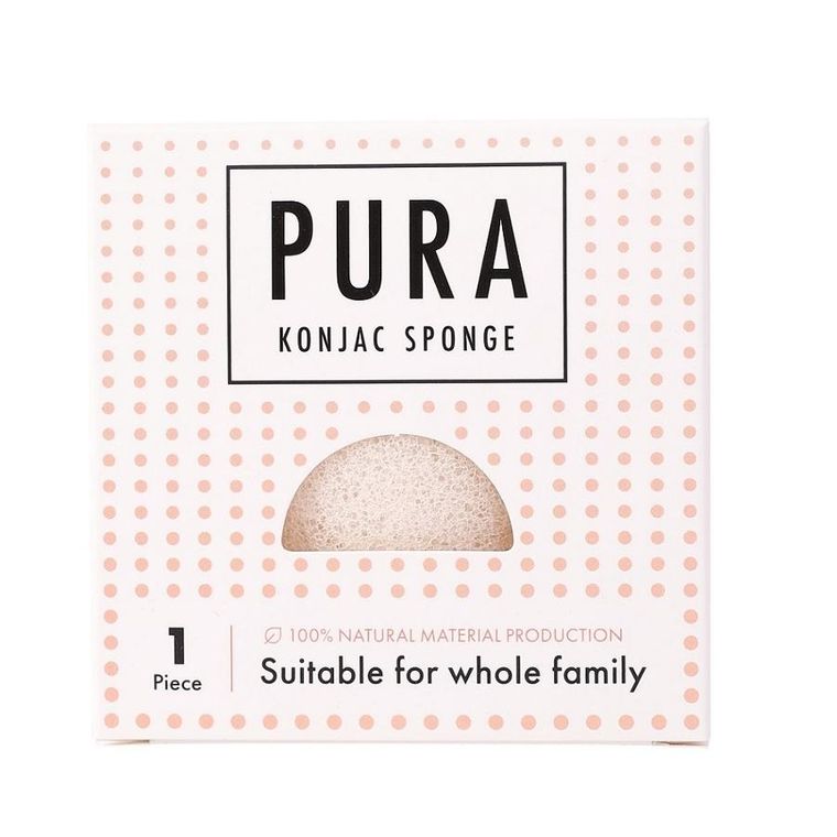 Sister Young, Pura Konjac Sponge, gąbka do mycia twarzy, White