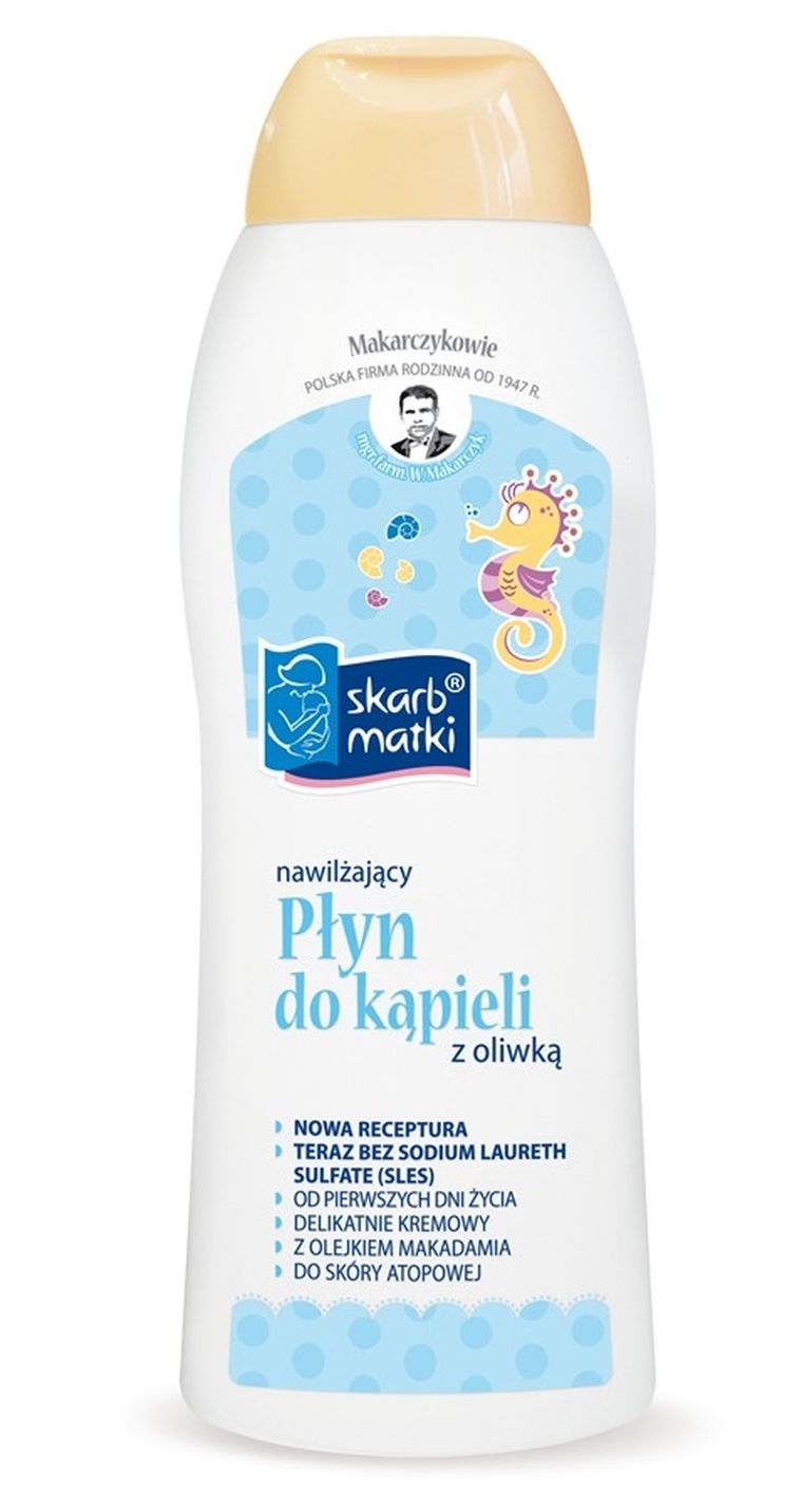 Skarb Matki, nawilżający płyn do kąpieli z oliwką, 400 ml