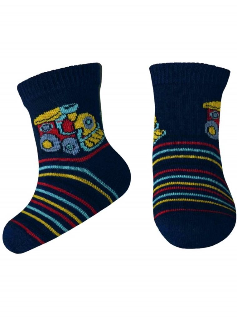 Skarpetki chłopięce, granatowe, Milusie