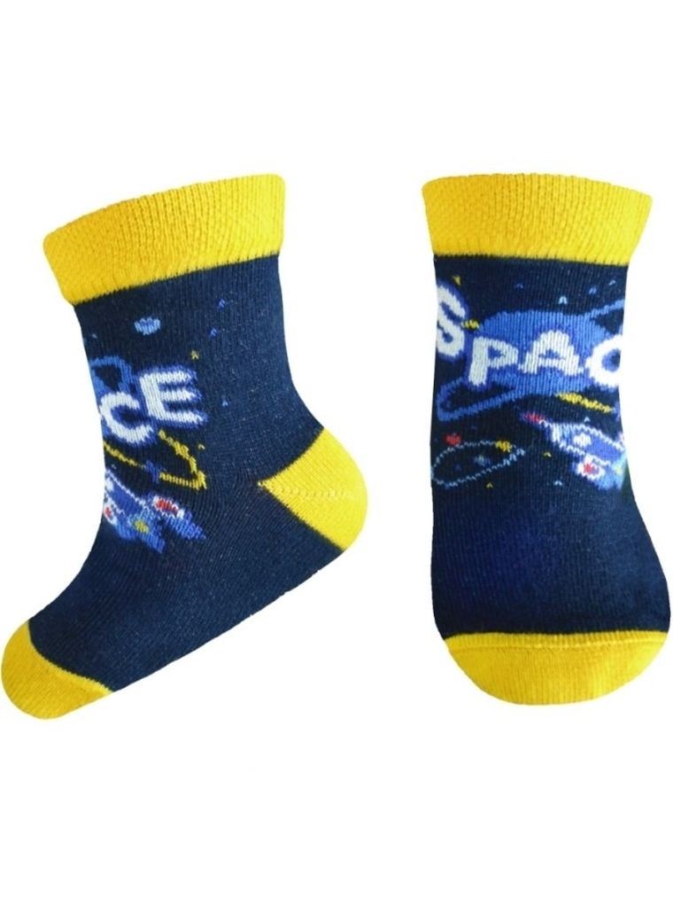 Skarpetki chłopięce, granatowe, Space, Milusie