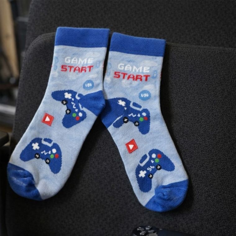 Skarpetki chłopięce, niebieskie, Milusie