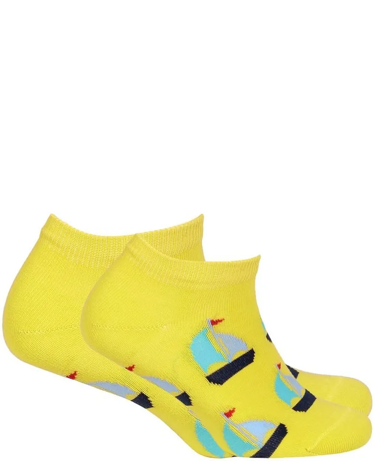 Skarpetki chłopięce, stopki, żółte, Wola