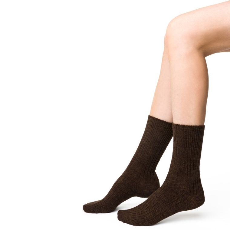 Skarpetki damskie, brązowe, Steven