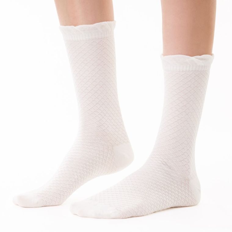 Skarpetki damskie, ecru, Steven