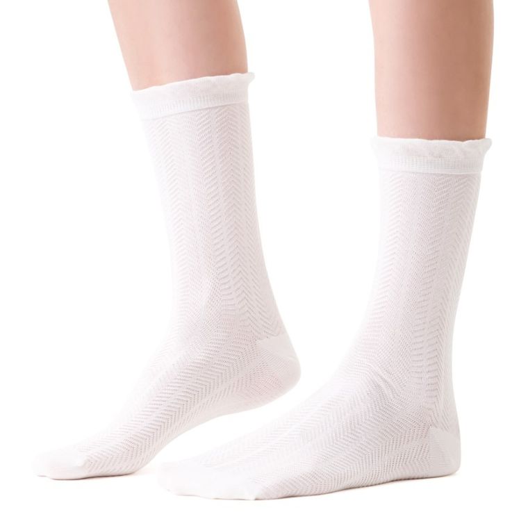 Skarpetki damskie, ecru, Steven