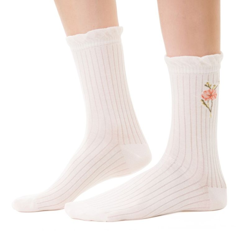 Skarpetki damskie, ecru, Steven