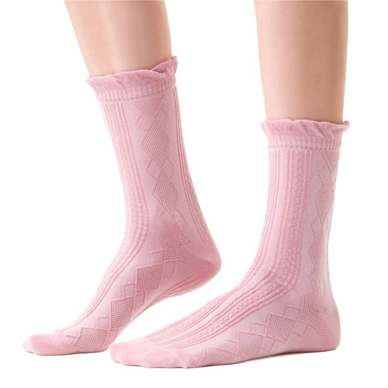 Skarpetki damskie, różowe, Steven