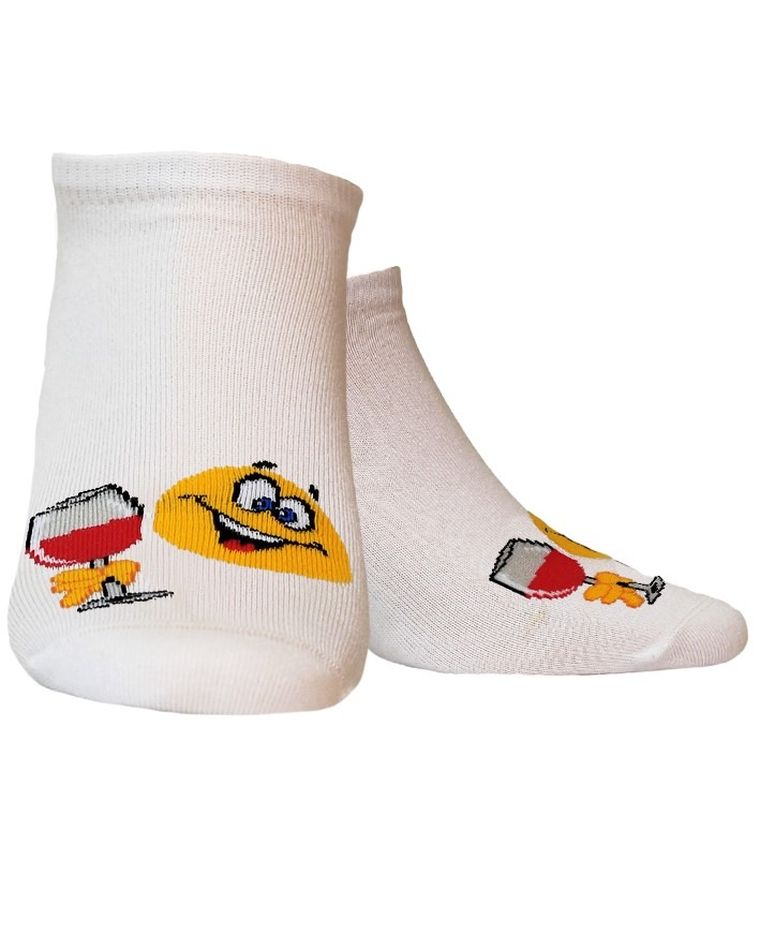 Skarpetki damskie, stopki, białe, Wola