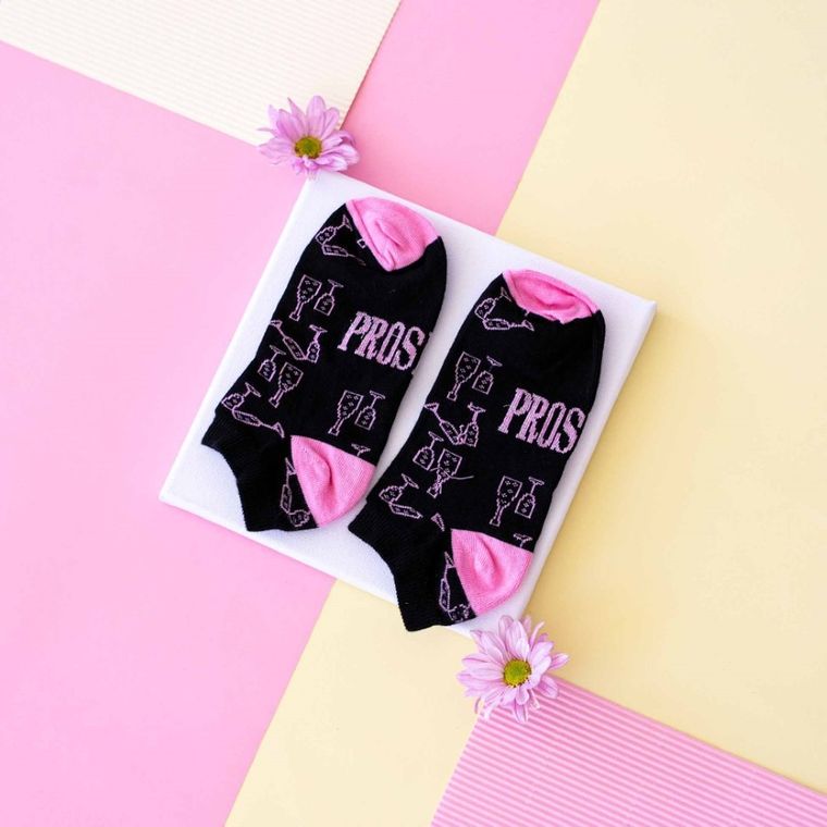 Skarpetki damskie, stopki, czarne, Adrian