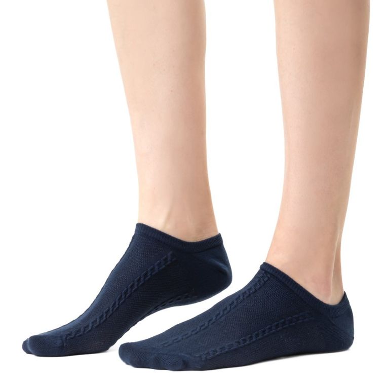 Skarpetki damskie, stopki, granatowe, Steven