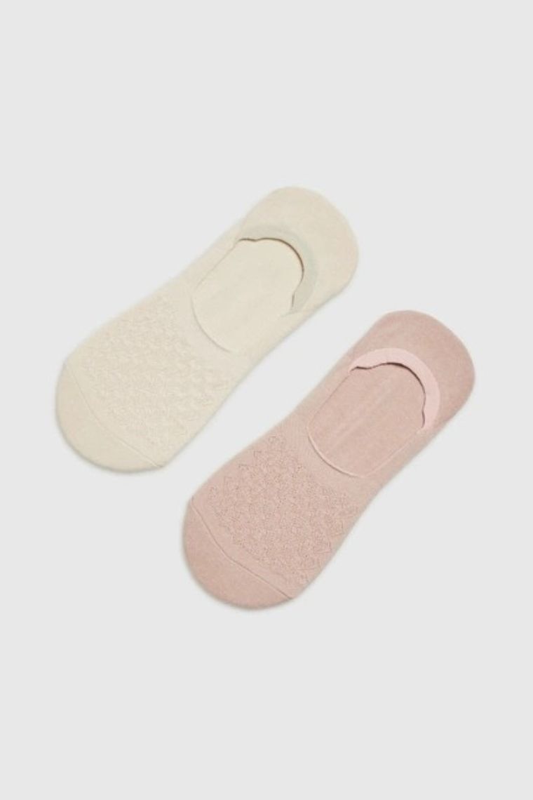 Skarpetki damskie, stopki, mix, zestaw, 2 szt., Moodo