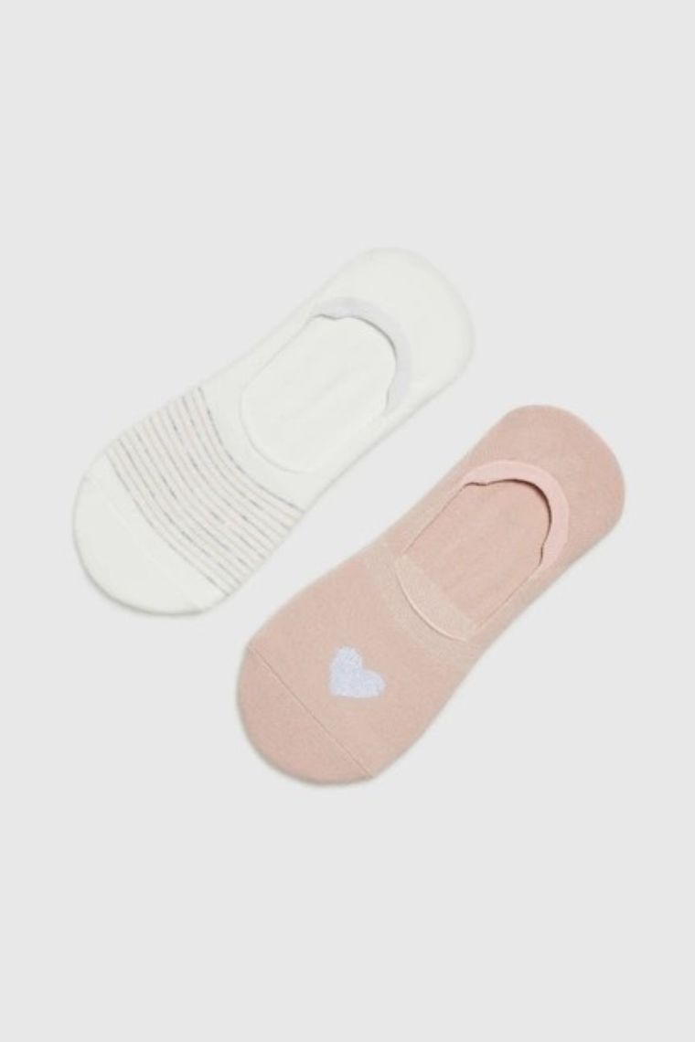 Skarpetki damskie, stopki, mix, zestaw, 2 szt., Moodo