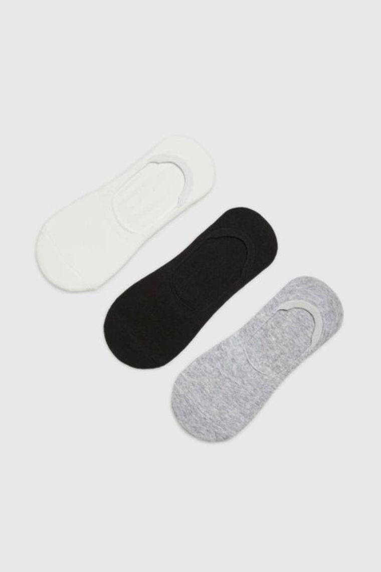 Skarpetki damskie, stopki, mix, zestaw, 3 szt., Moodo