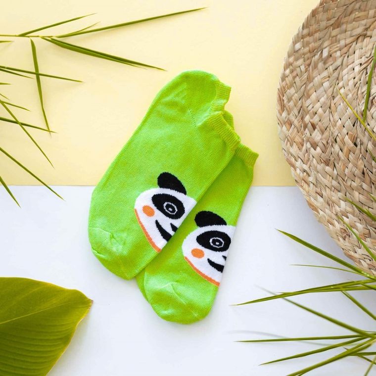 Skarpetki damskie, stopki, zielone, Adrian