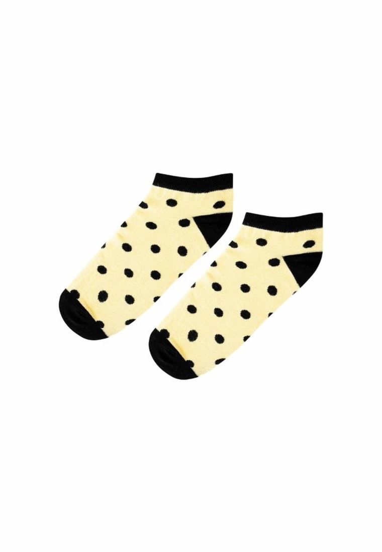 Skarpetki damskie, stopki, żółte, Adrian