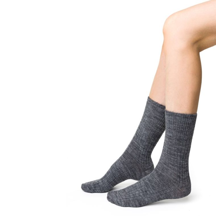 Skarpetki damskie, szare, Steven