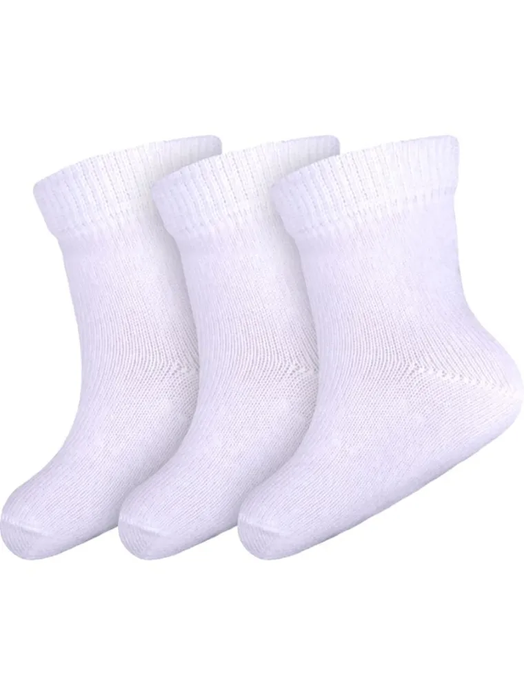 Skarpetki dziecięce, białe, zestaw, 3 szt., Milusie