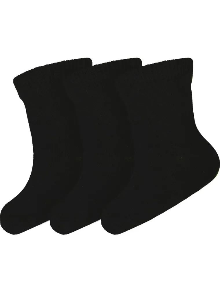 Skarpetki dziecięce, czarne, zestaw, 3 szt., Milusie