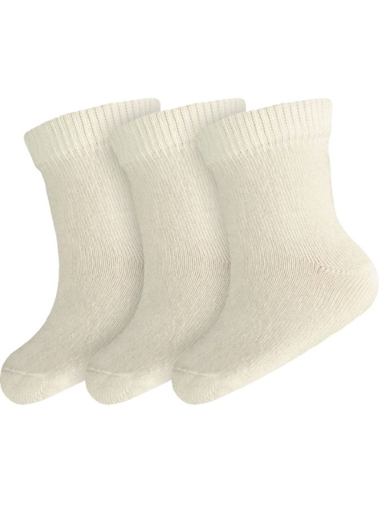 Skarpetki dziecięce, ecru, zestaw, 3 szt., Milusie