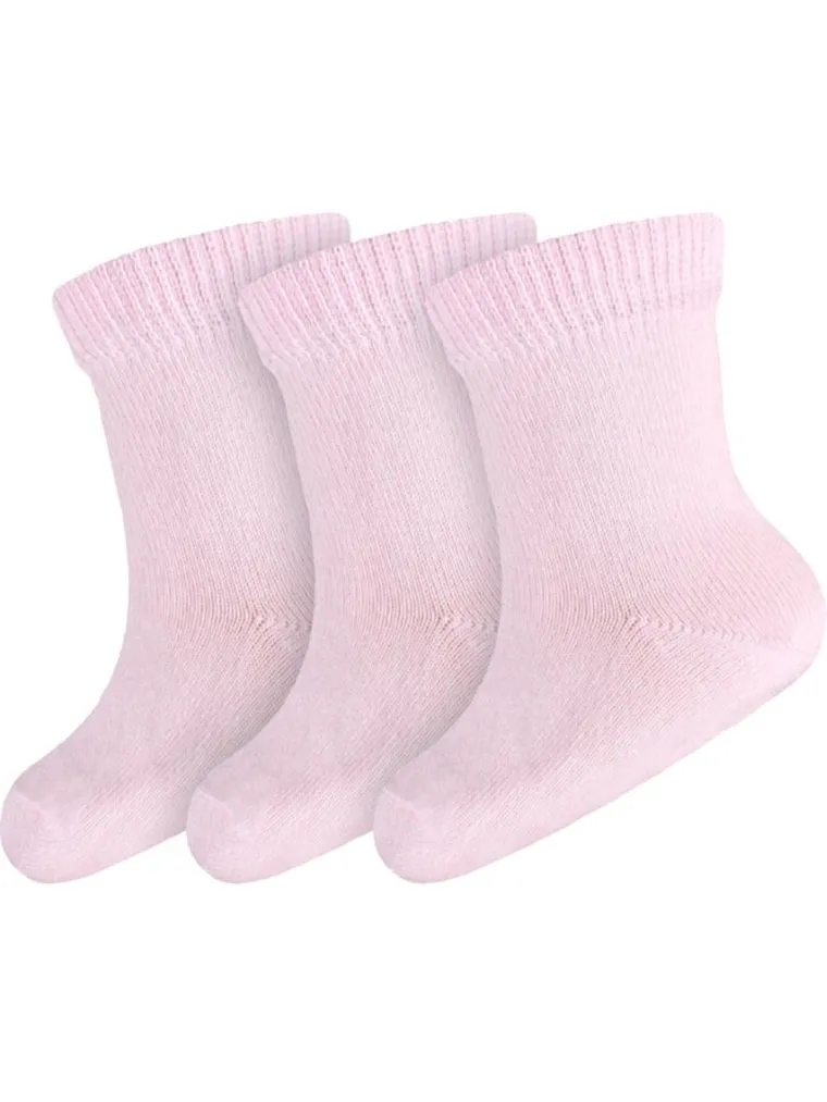 Skarpetki dziecięce, różowe, zestaw, 3 szt., Milusie