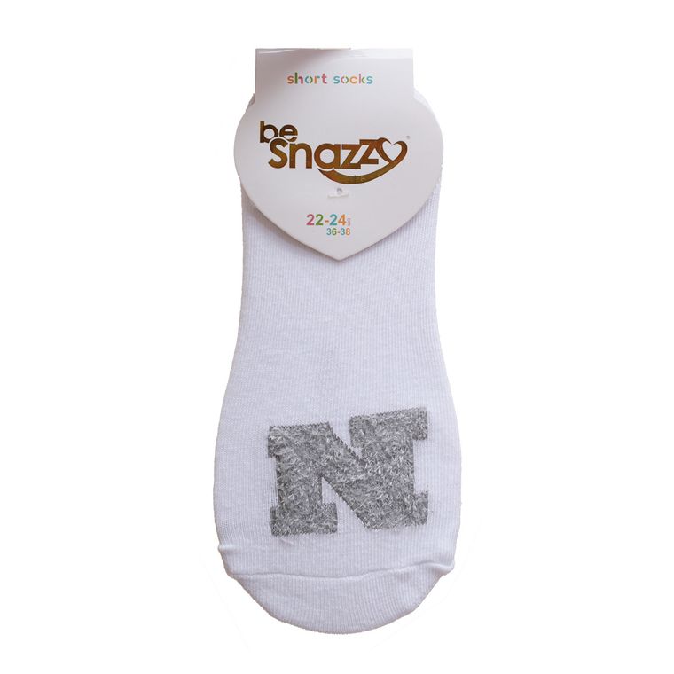 Skarpetki dziecięce, stopki, białe, Be Snazzy