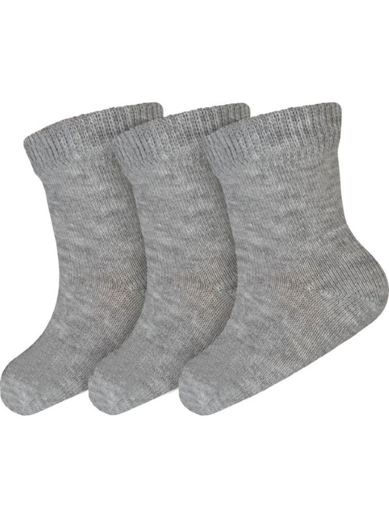 Skarpetki dziecięce, szare, zestaw, 3 szt., Milusie