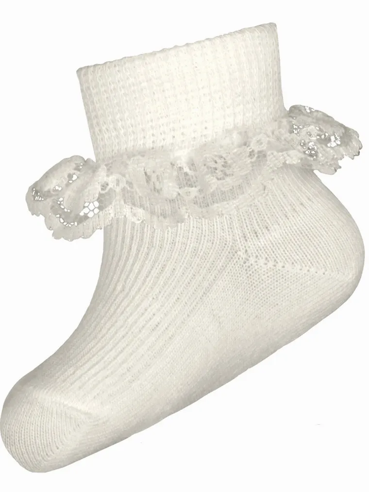 Skarpetki dziewczęce bawełniane, ecru, Milusie