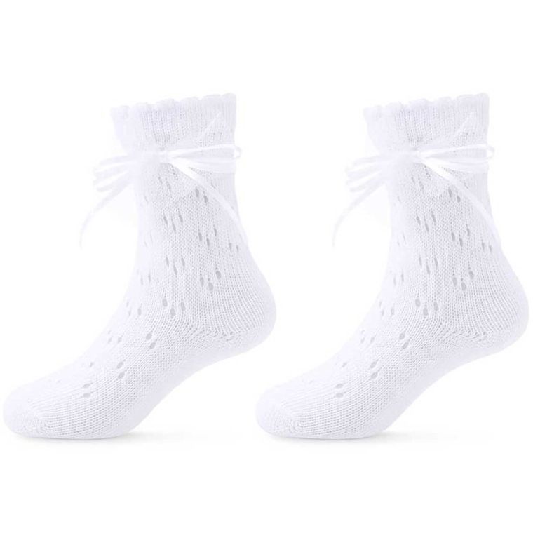 Skarpetki dziewczęce, białe, Be Snazzy