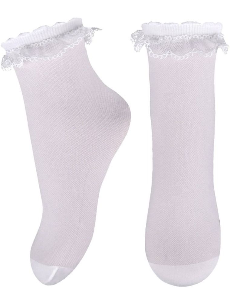 Skarpetki dziewczęce, białe, Milusie