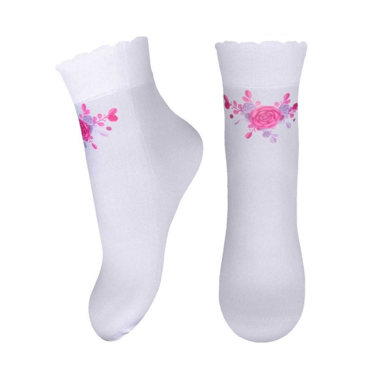 Skarpetki dziewczęce, białe, Milusie