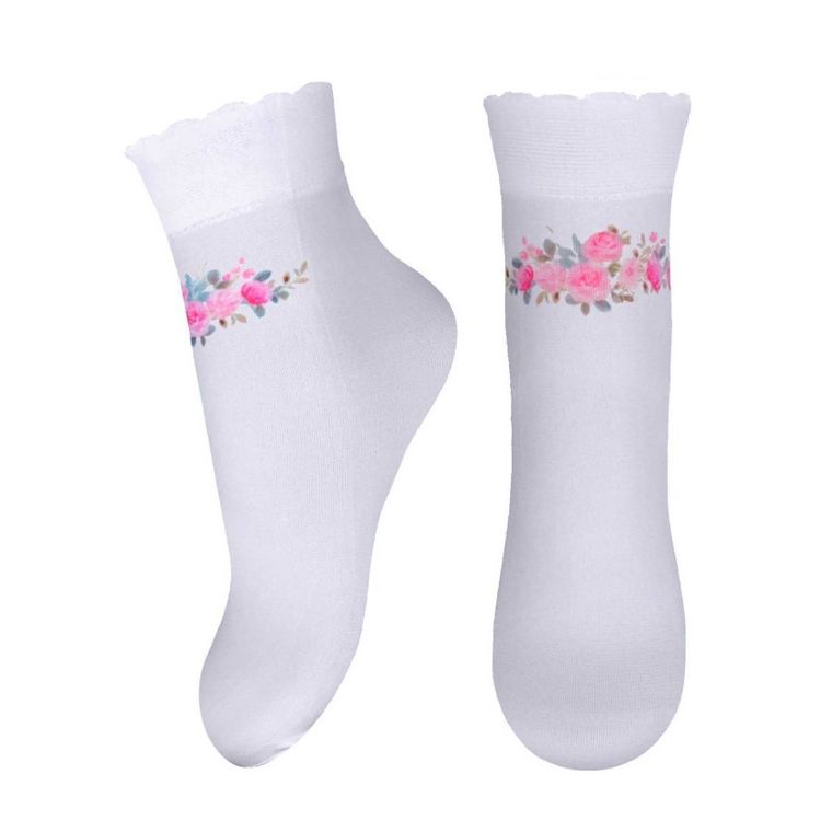 Skarpetki dziewczęce, białe, Milusie