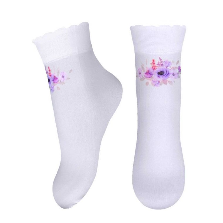 Skarpetki dziewczęce, białe, Milusie