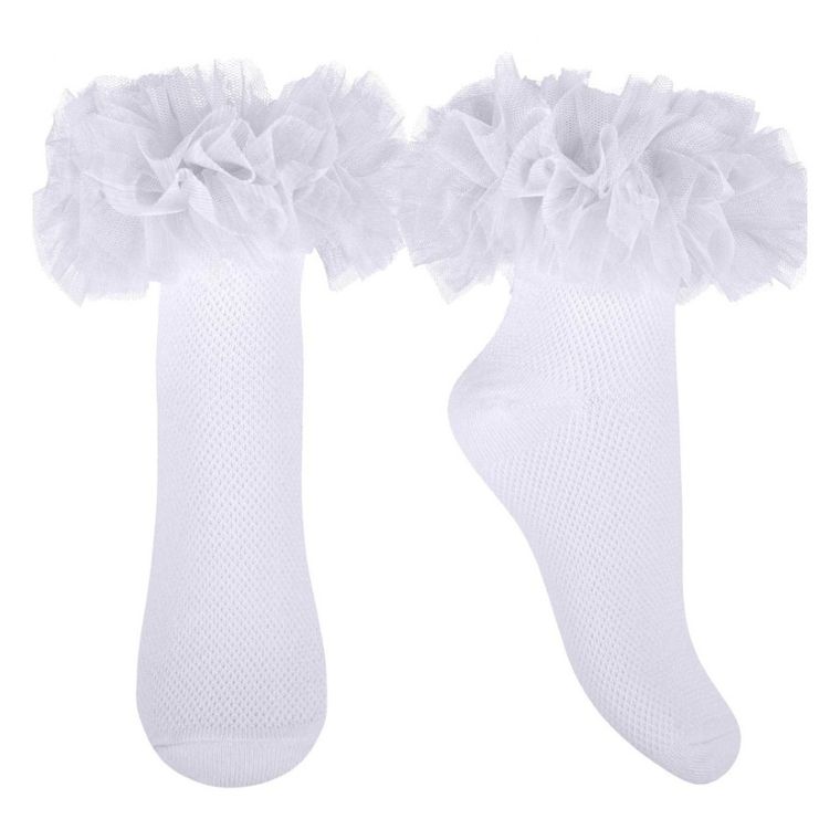 Skarpetki dziewczęce, białe, Milusie