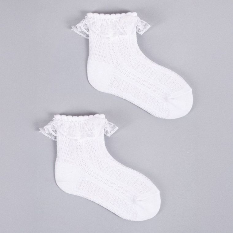 Skarpetki dziewczęce, białe, Yoclub