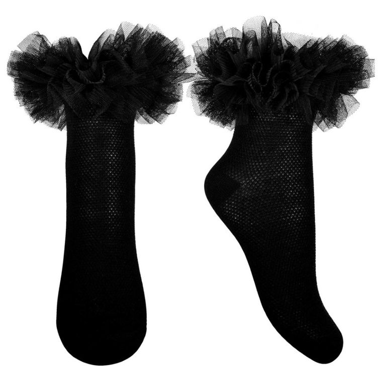 Skarpetki dziewczęce, czarne, Milusie