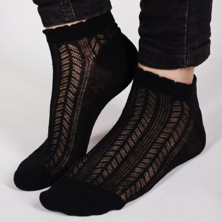 Skarpetki dziewczęce, czarne, Yoclub