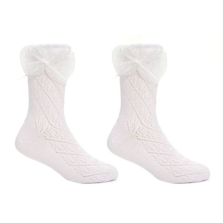 Skarpetki dziewczęce, ecru, Be Snazzy