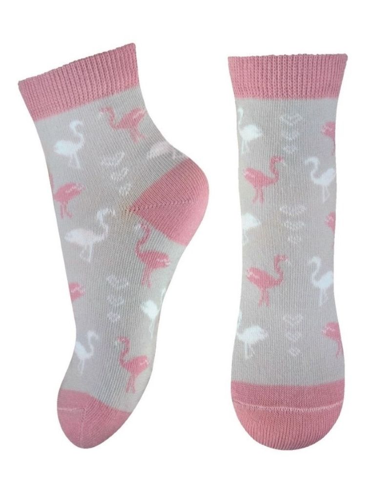 Skarpetki dziewczęce, jasnoszare, Milusie