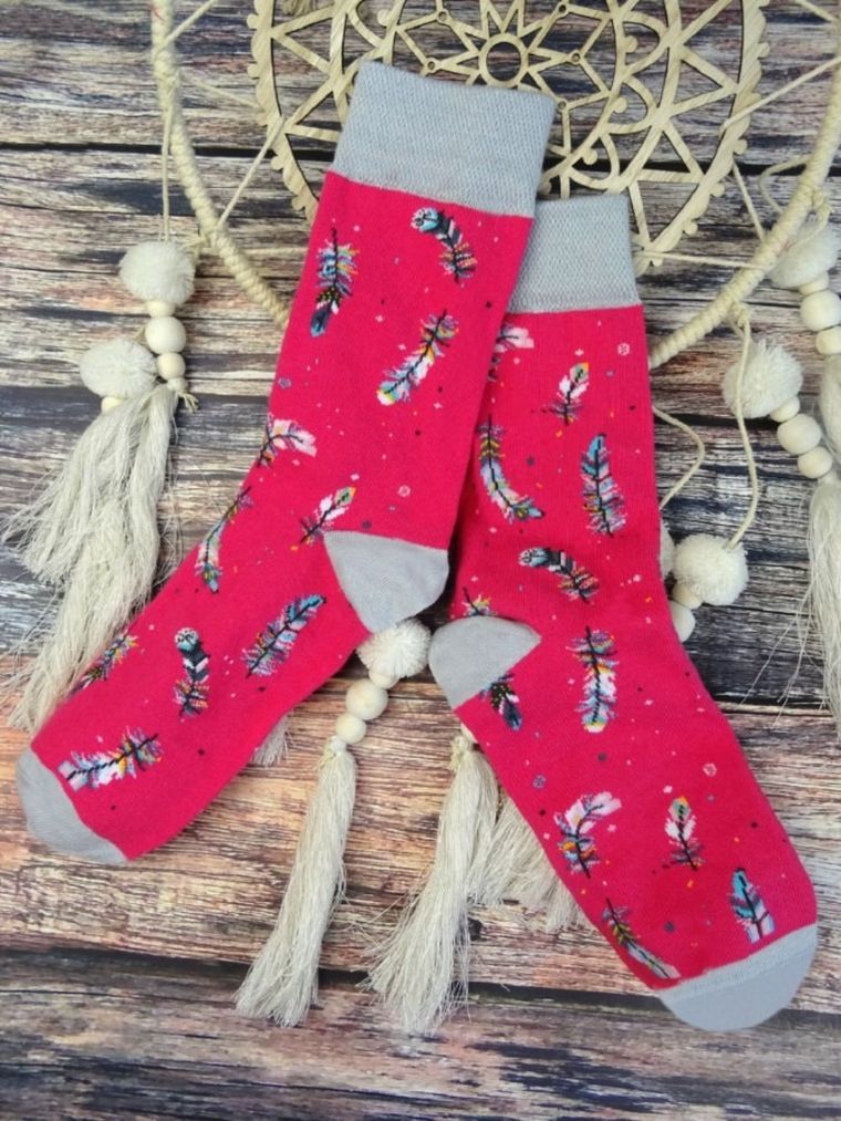 Skarpetki dziewczęce, różowo-szare, Milusie