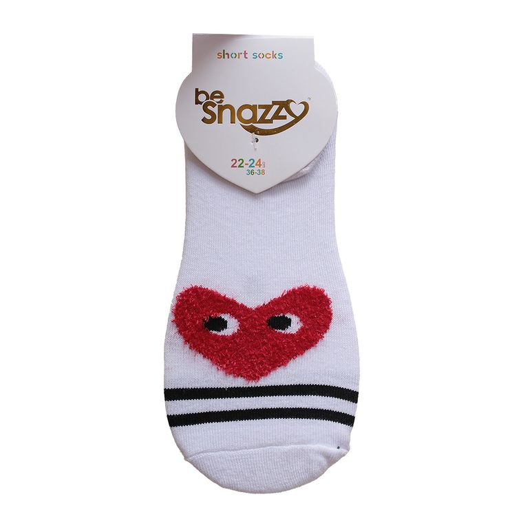 Skarpetki dziewczęce stopki, białe, Be Snazzy