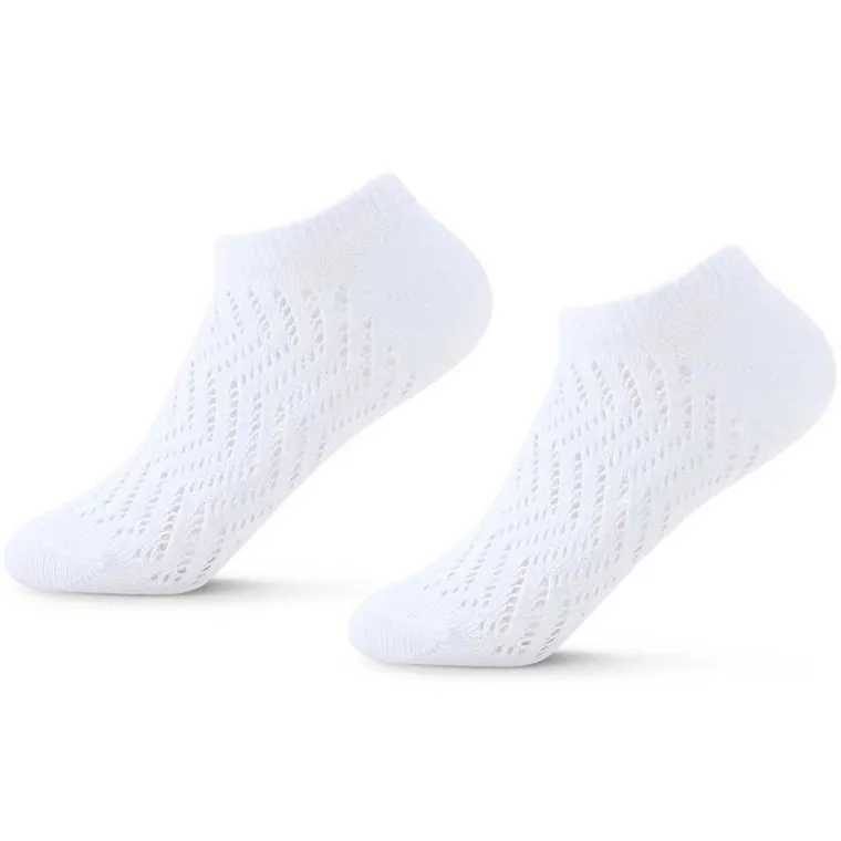 Skarpetki dziewczęce, stopki, białe, Be Snazzy