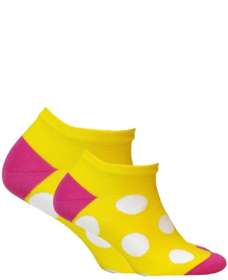 Skarpetki dziewczęce, stopki, żółte, Wola