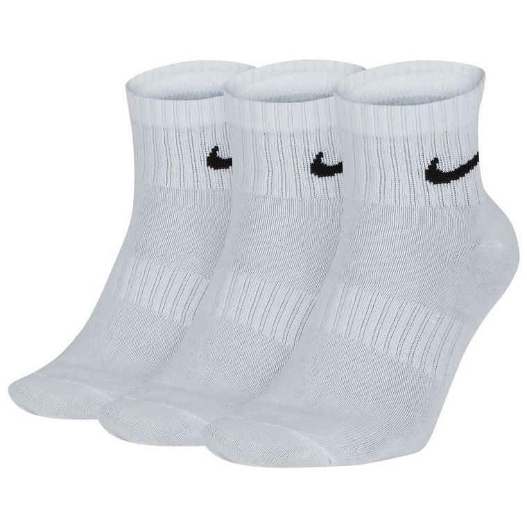 Skarpetki męskie, białe, zestaw, 3 szt., Nike Everyday Lightweight Ankle