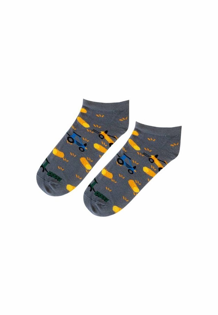 Skarpetki męskie, stopki, szare, Adrian